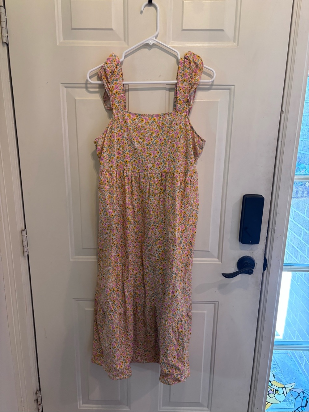Universal Thread Pink Floral Smocked Midi Dress Boho Aesthetic - Picture 3 of 4